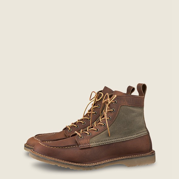 Red Wing Heritage Boots Weekender Canvas Moc - 6-Inchr Rough & Tough Læder - Brune - Herre 1287-UCRT